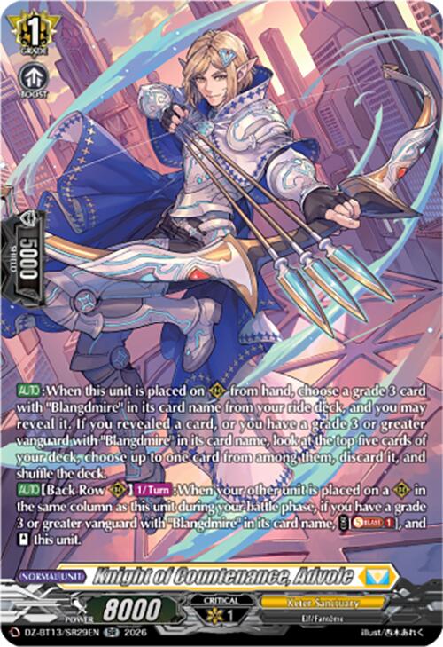 Knight of Countenance, Advole (DZ-BT13/SR29EN) [Parallactic Clash]