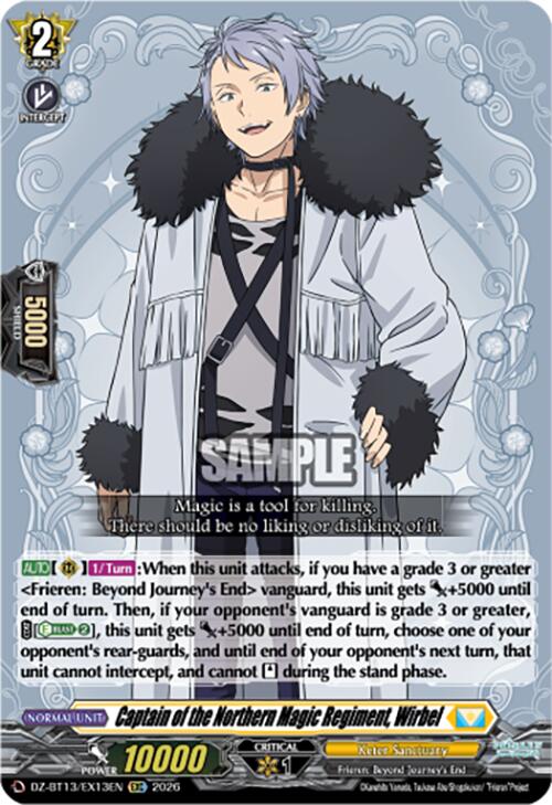 Captain of the Northern Magic Regiment, Wirbel (DZ-BT13/EX13EN) [Parallactic Clash]
