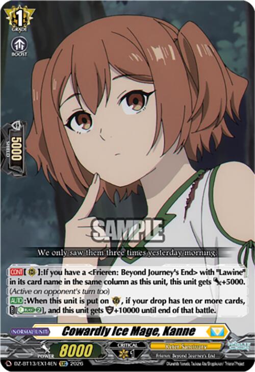 Cowardly Ice Mage, Kanne (DZ-BT13/EX14EN) [Parallactic Clash]