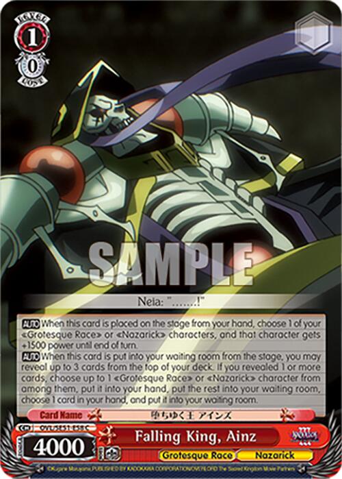 Falling King, Ainz (OVL/SE51-E58 C) [Nazarick: Tomb of the Undead Vol.3 Extra Booster]