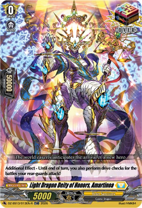 Light Dragon Deity of Honors, Amartinoa (TDR) (DZ-SS13/013EN-R) [Blaster Blade Start Deck]