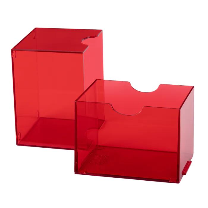 Dragon Shield Strongbox Deck Box - Clear Red (Holds 100+)