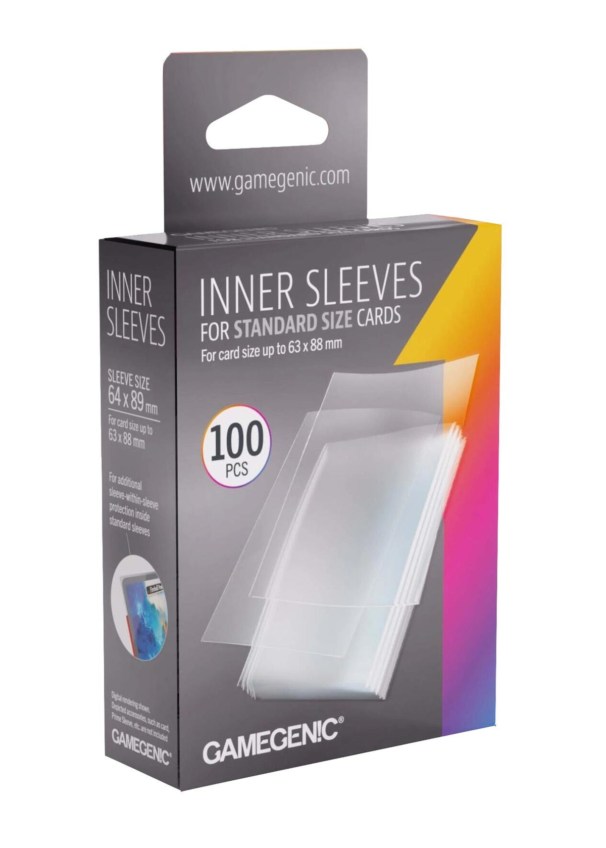 GameGenic Inner Sleeves - Clear (100-Pack)