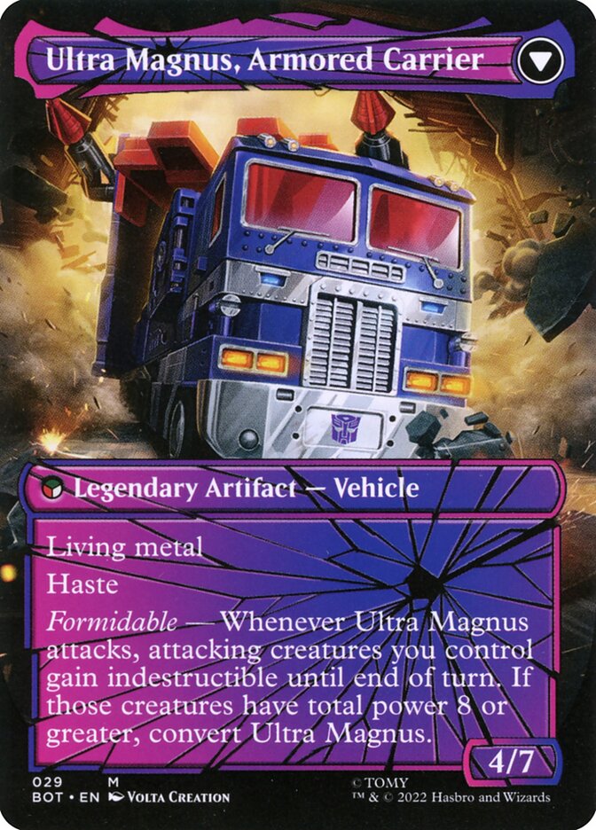 Ultra Magnus, Tactician (Shattered Glass) (Back)
