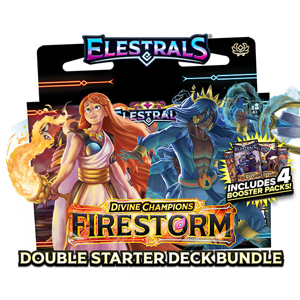 Elestrals: Divine Champions FireStorm Double Starter Deck Bundle - Hestia vs Poseidon