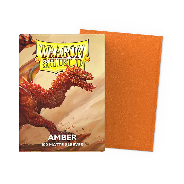 Dragon Shield: Amber - 100ct Matte Sleeves - Standard Size