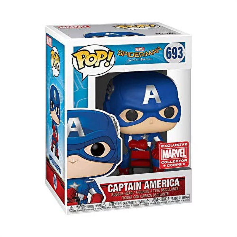 Funko POP! Marvel Spider-Man Homecoming Captain America Collector Corps Exclusive