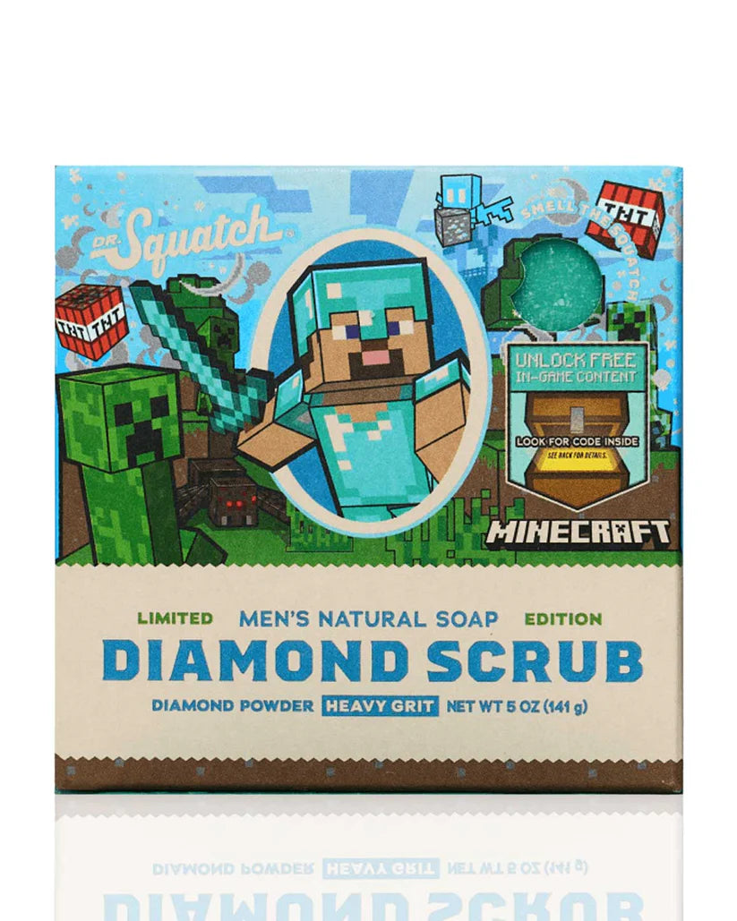 Dr. Squatch - Limited Edition Minecraft Diamond Scrub Soap Bar