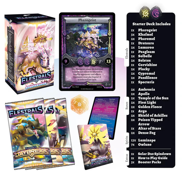 Elestrals: Daybreak Pharogeist Starter Deck with 3 Packs - 1st Edition