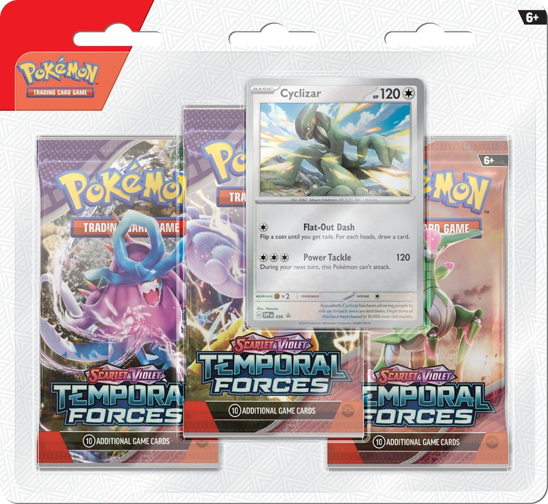 Pokemon TCG: Scarlet & Violet 05 Temporal Forces 3-Pack Blister - Cyclizar