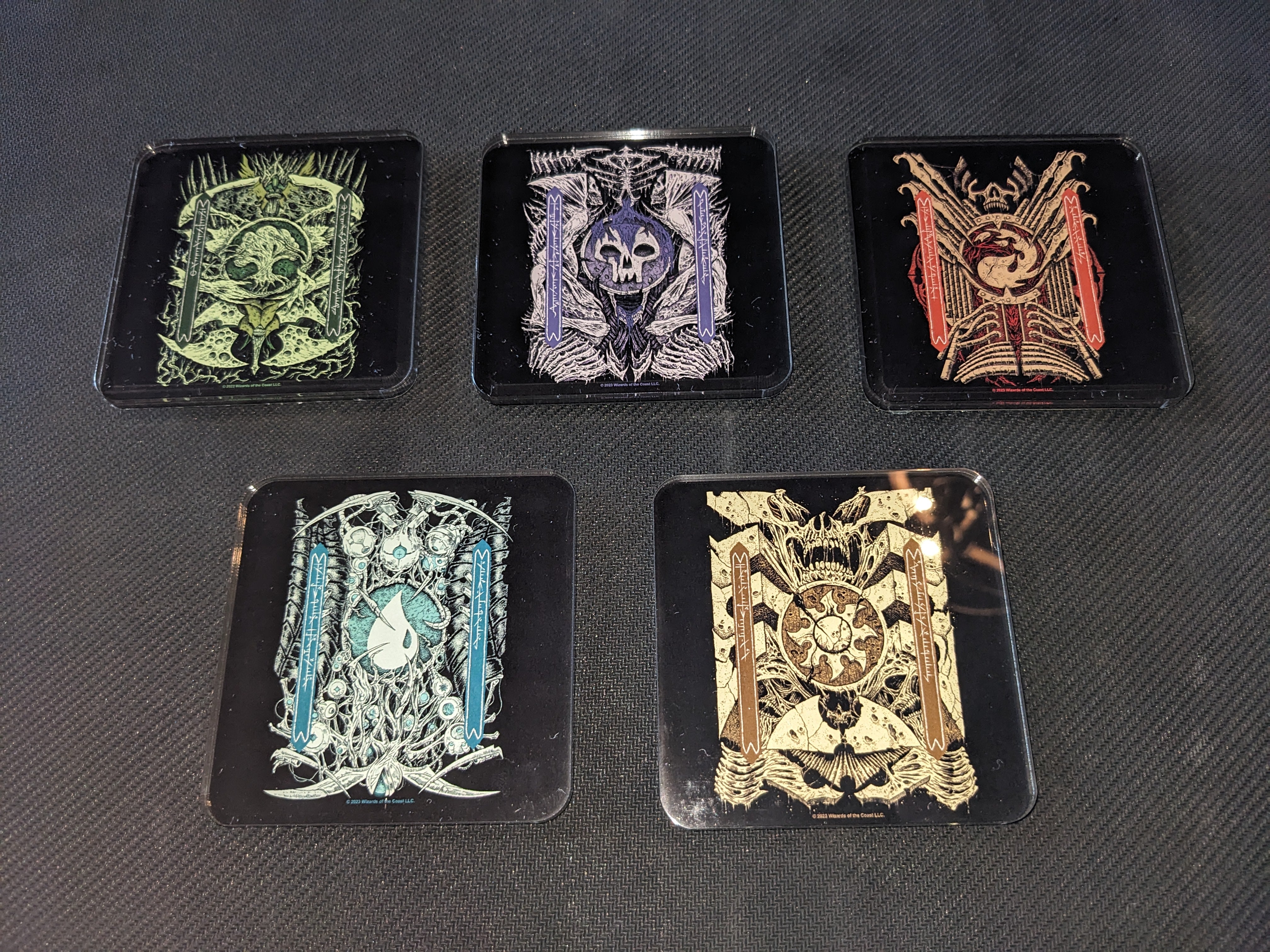 MTG Phyrexian drink coaster set
