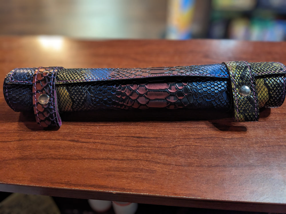 RAINBOW DRAGON SCALE ROLL UP DICE MAT