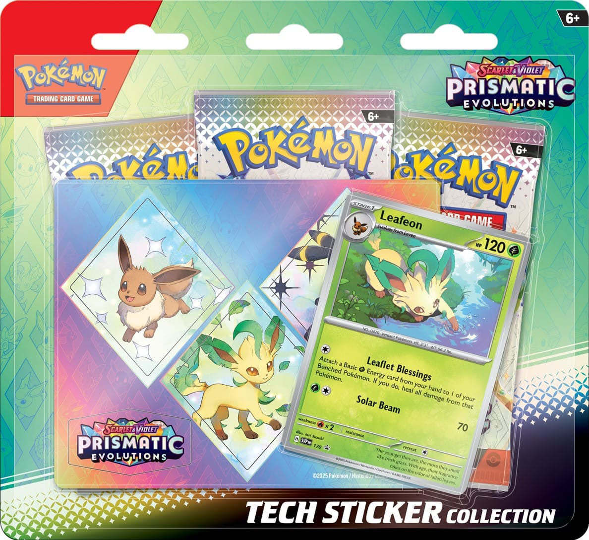 Pokemon TCG - Prismatic Evolutions Tech Sticker Collection -CHEAPER IN STORE- (Leafeon)(Pre-Order)(Releases 1/17/25)