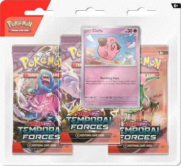 Pokemon TCG: Scarlet & Violet 05 Temporal Forces 3-Pack Blister - Cleffa