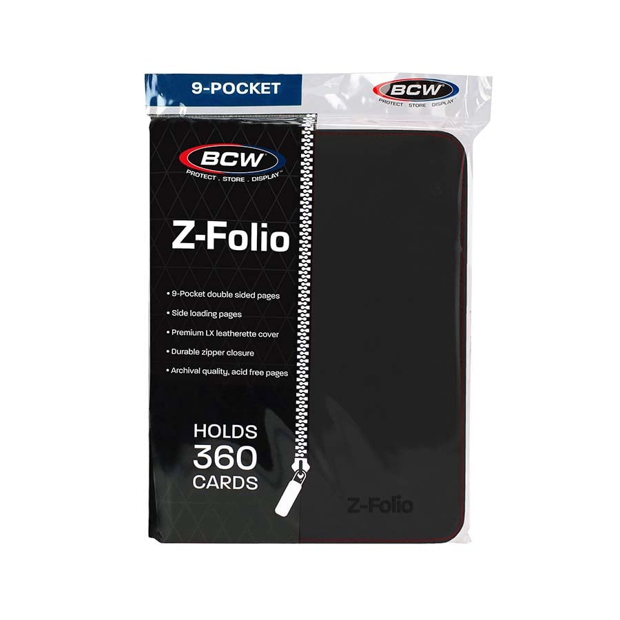 BCW SUPPLIES: Z-FOLIO - 9-POCKET BLACK