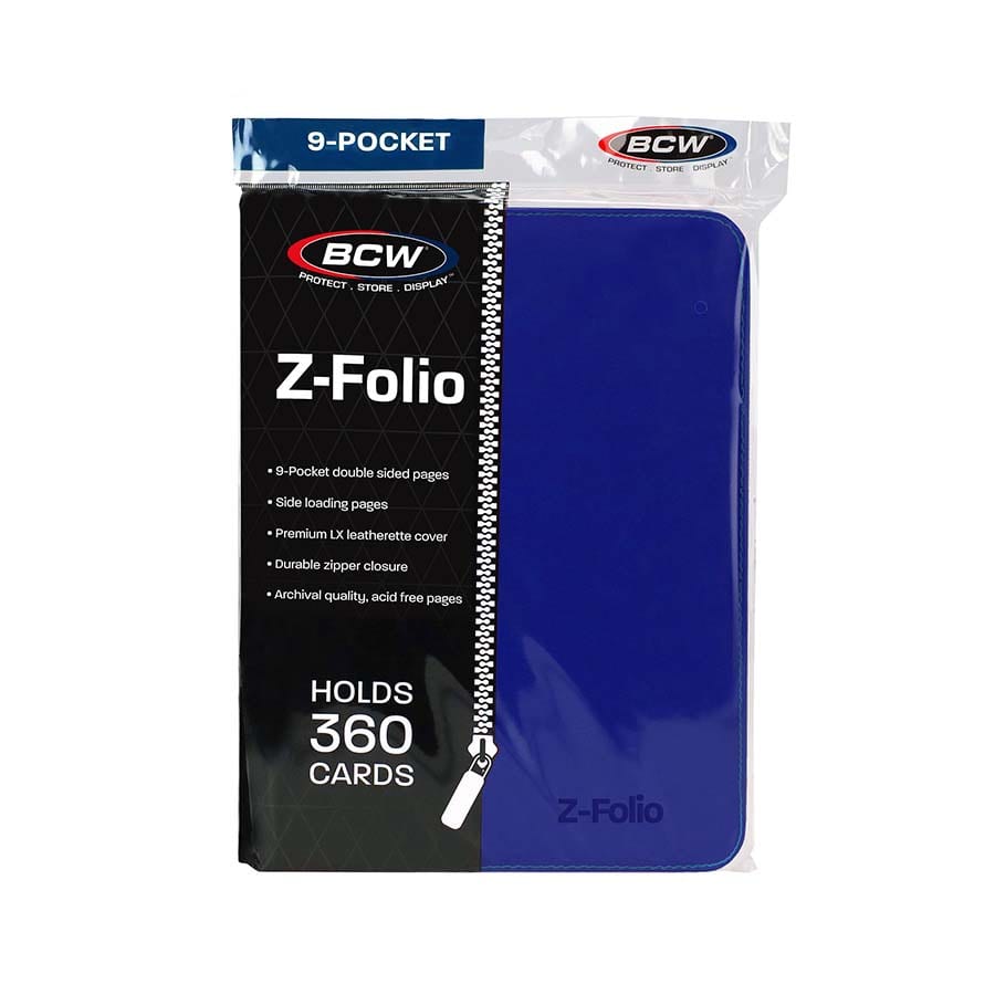 BCW SUPPLIES: Z-FOLIO - 9-POCKET BLUE