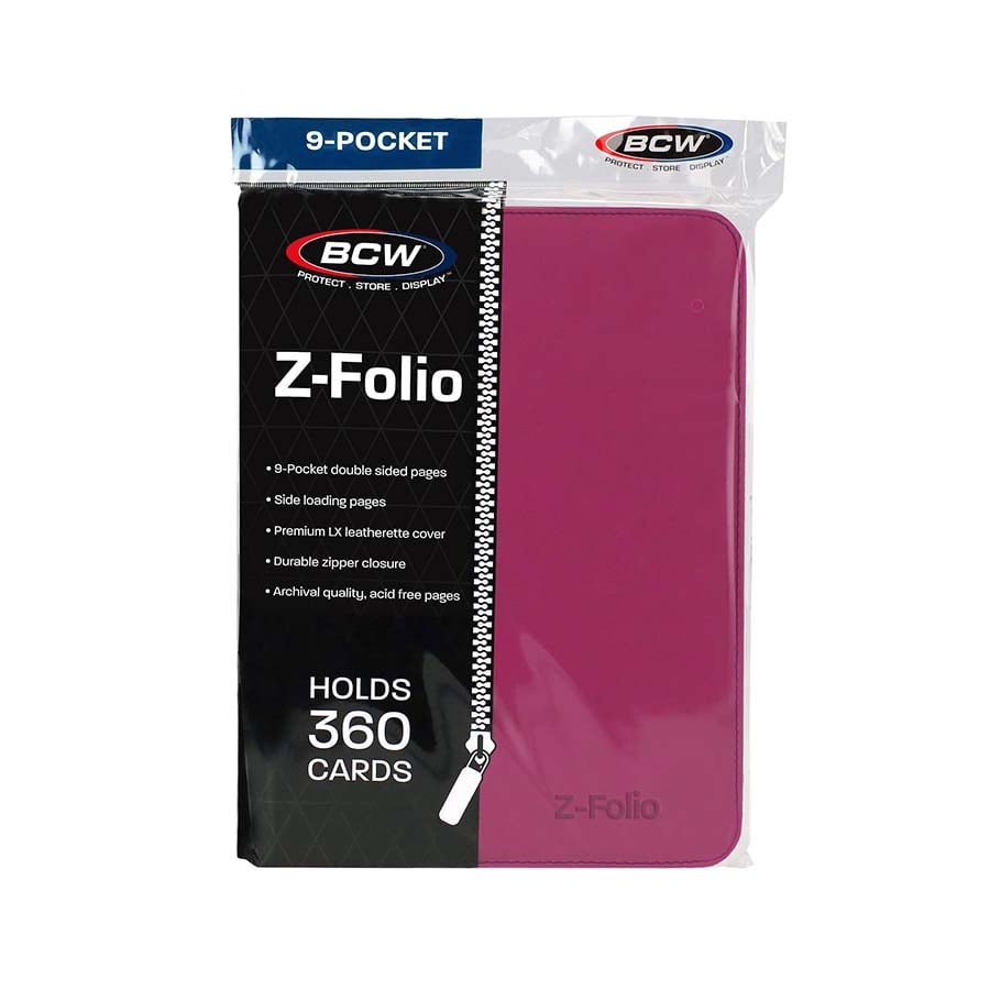 BCW SUPPLIES: Z-FOLIO - 9-POCKET PINK