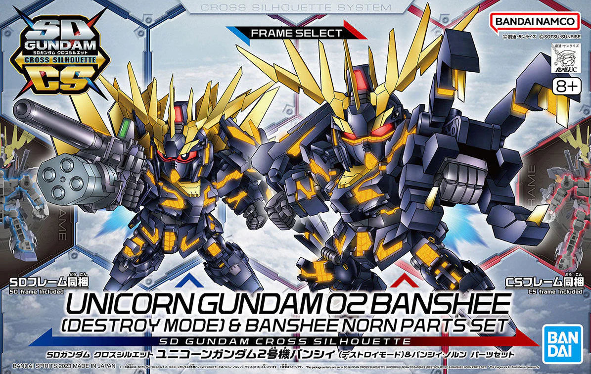 SDCS Unicorn Gundam 02 Banshee [Destroy Mode] & Banshee Norn Parts Set