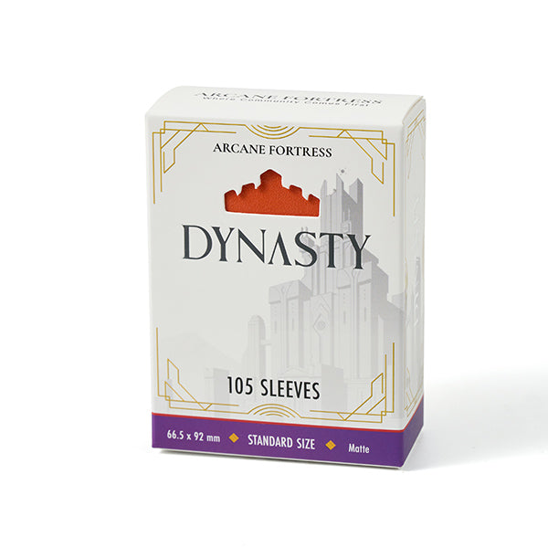 Arcane Fortress Sleeves: Dynasty Collection - Matte, Fire Orange (105ct)