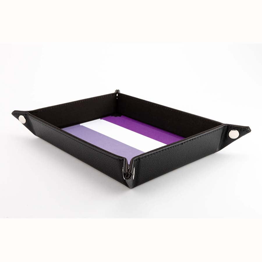FANROLL: PRIDE FOLD UP VELVET DICE TRAY: ASEXUAL FLAG