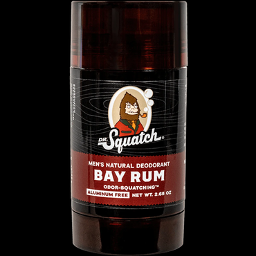 Dr. Squatch Men's Natural Deodorant Bay Rum 2.65 oz | Aluminum Free
