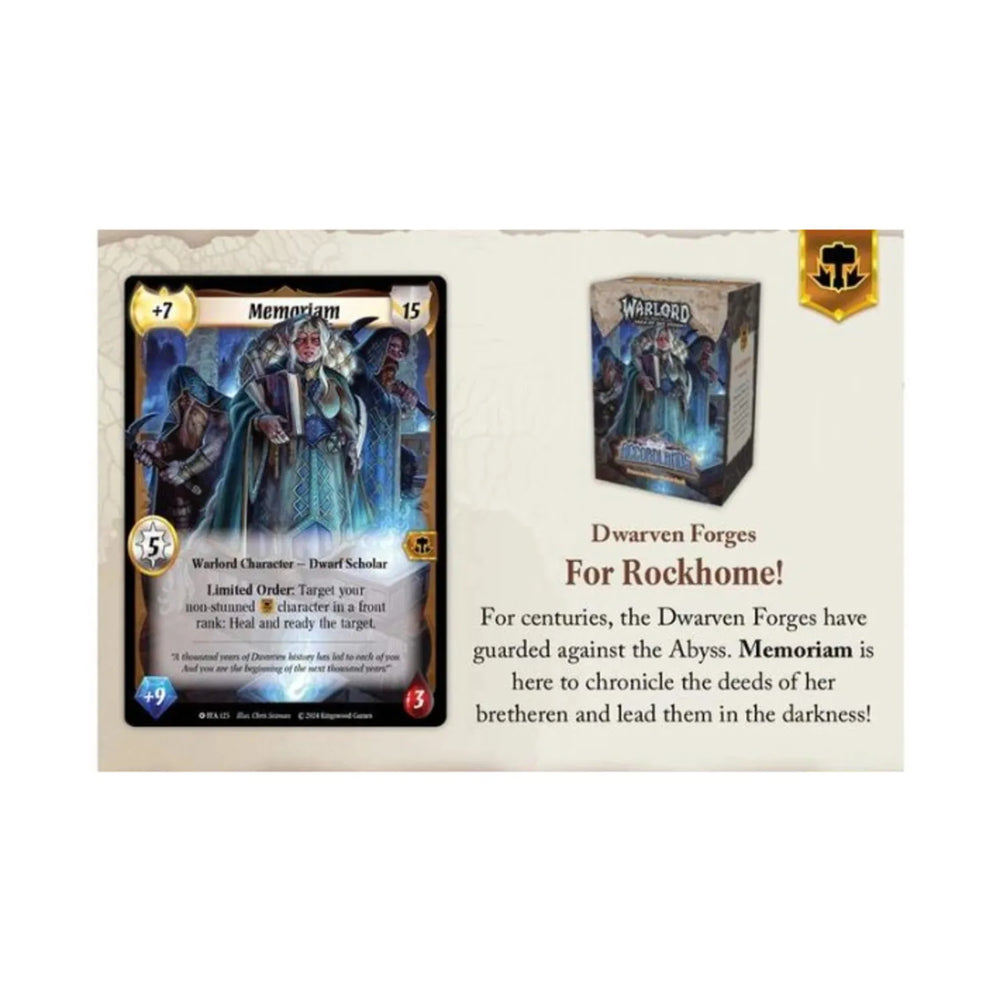 Warlord Saga of the Storm TCG: Dwarven Forges Starter Deck