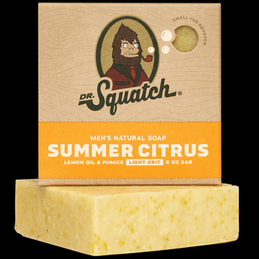 Dr Squatch Men's Natural Soap Summer Citrus 5 oz | Light Grit