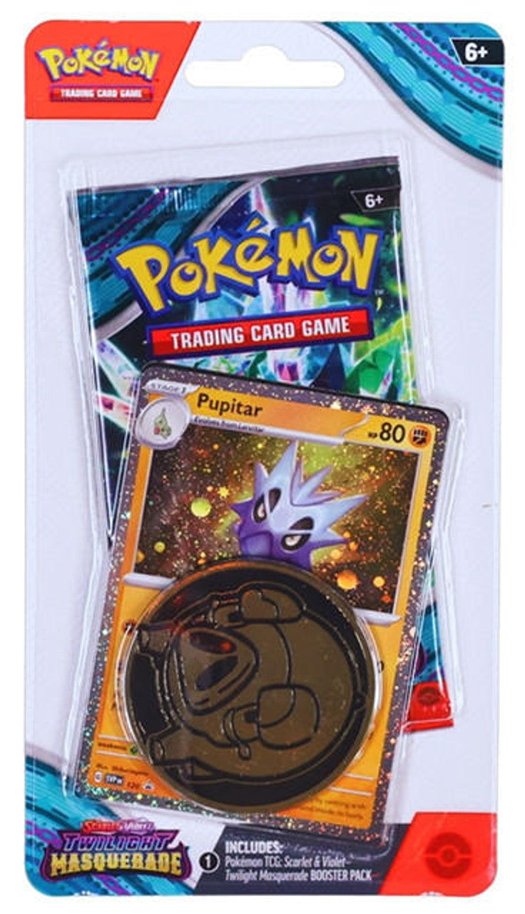 Pokemon: Scarlet & Violet - Twilight Masquerade - Checklane Blister Pack (Pupitar)