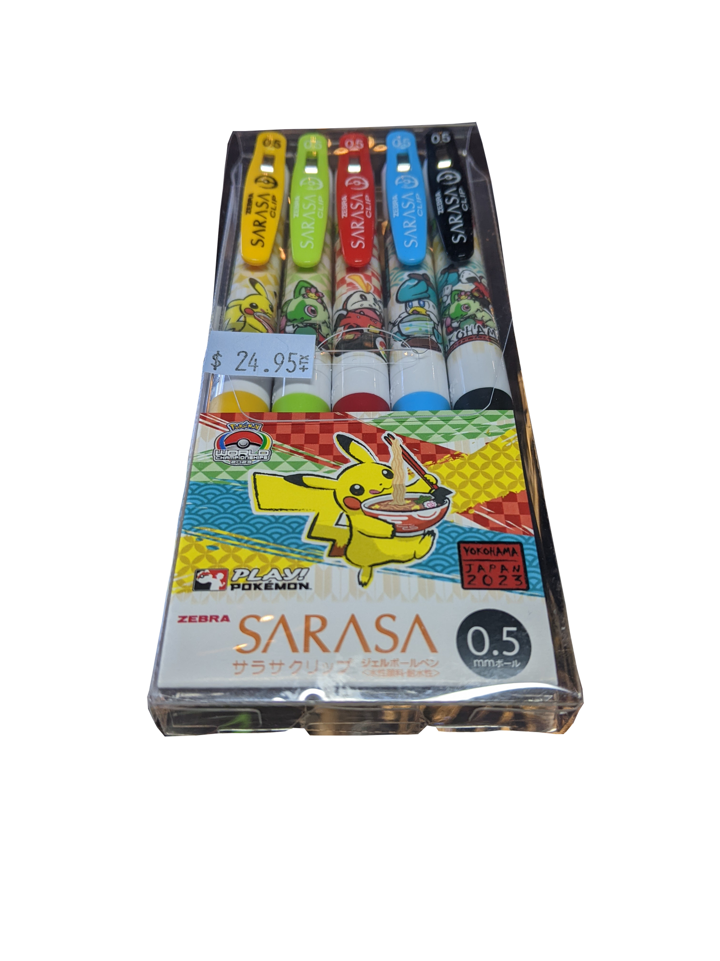 World Championships Yokohama WCS2023 Pokémon SARASA Clip Ballpoint Pen 5-pack