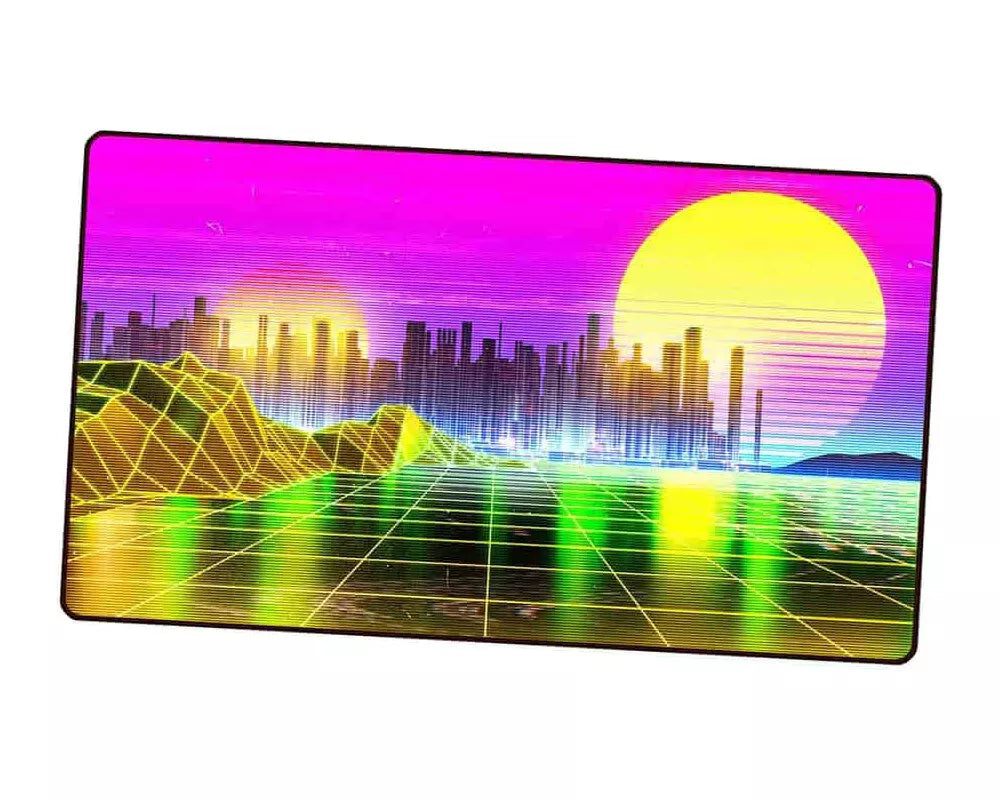 Infinite Black 1UP Premium Playmat - Retrowave Plains