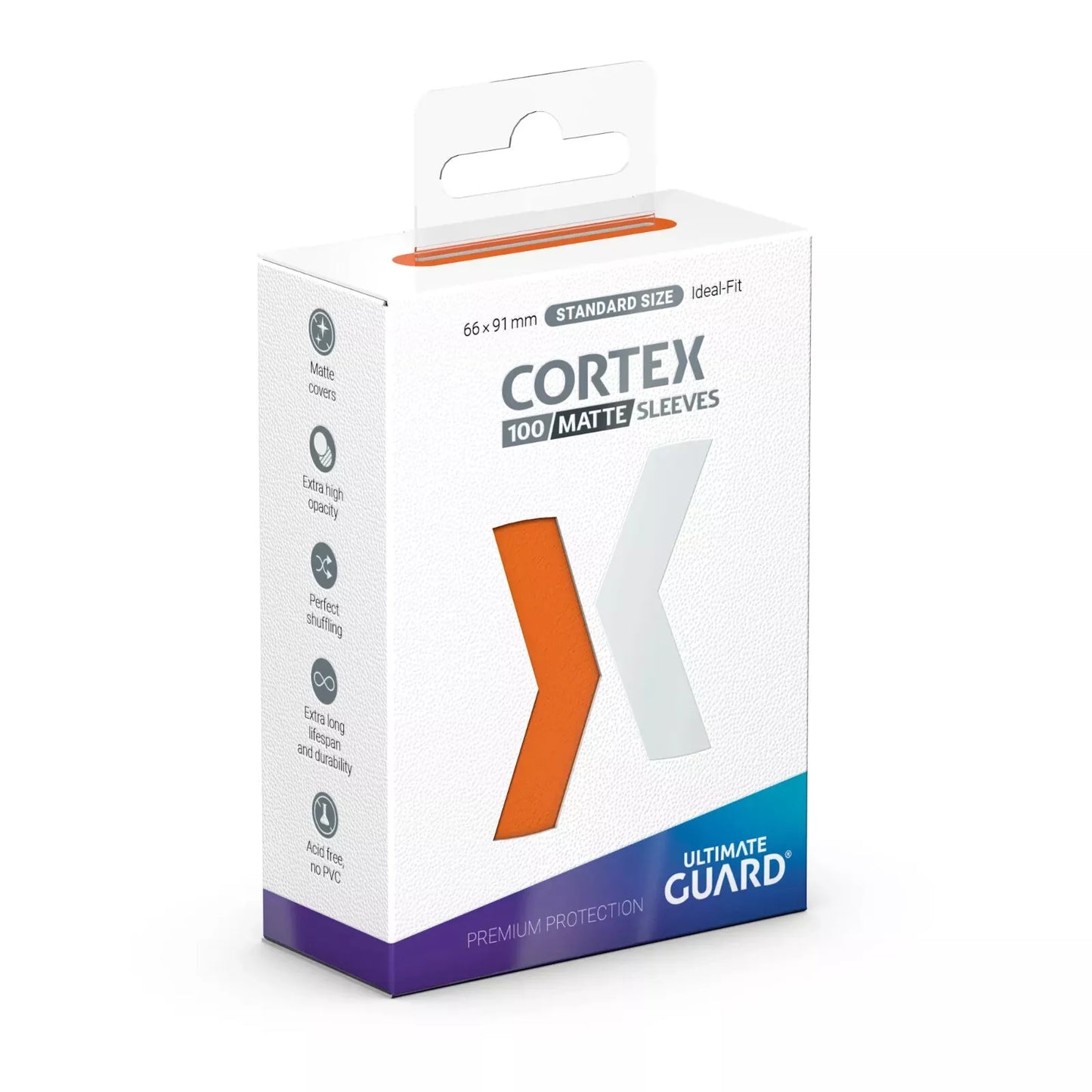 Ultimate Guard - Cortex 100ct Standard Size Matte Sleeves: Orange
