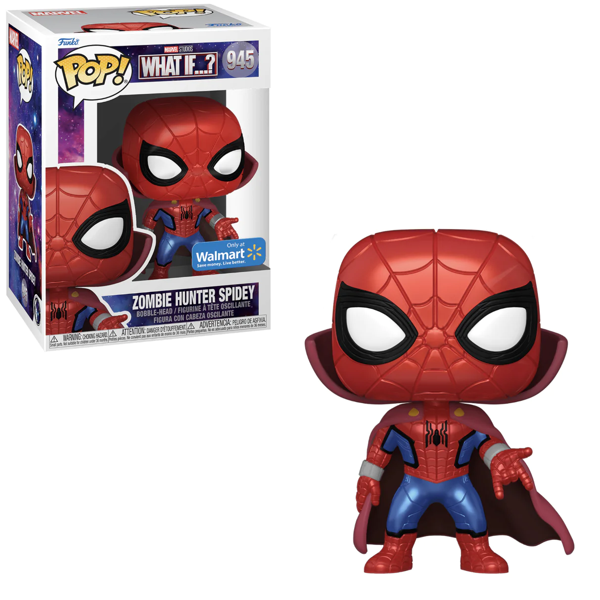 Funko POP! Marvel What If? Zombie Hunter Spidey (Metallic) (Walmart Exclusive)