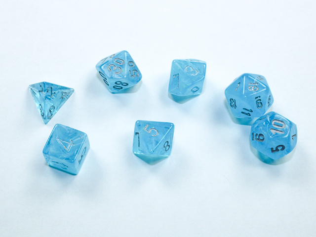 Luminary™ Mini-Polyhedral Sky/silver 7-Die set