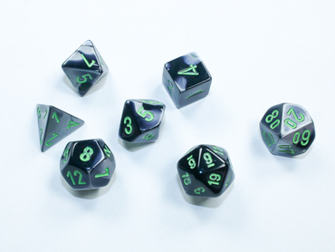 Gemini® Mini-Polyhedral Black-Grey/green 7-Die Set