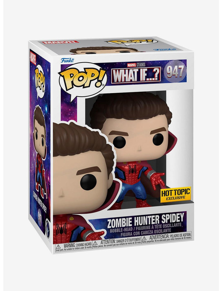 Funko Pop! Marvel What If...? Zombie Hunter Spidey Vinyl Figure Hot Topic Exclusive