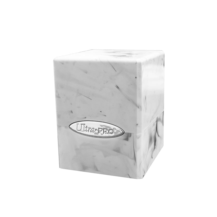 Ultra Pro Deck Box: Marble Satin Cube - White/Black