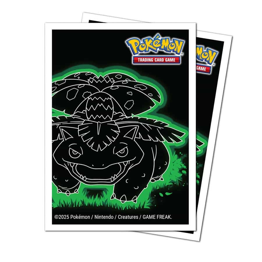 ULTRA PRO: POKEMON: NEON KANTO 105CT APEX DECK PROTECTOR SLEEVES: VENUSAUR