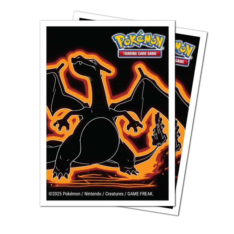 ULTRA PRO: POKEMON: NEON KANTO 105CT APEX DECK PROTECTOR SLEEVES: CHARIZARD