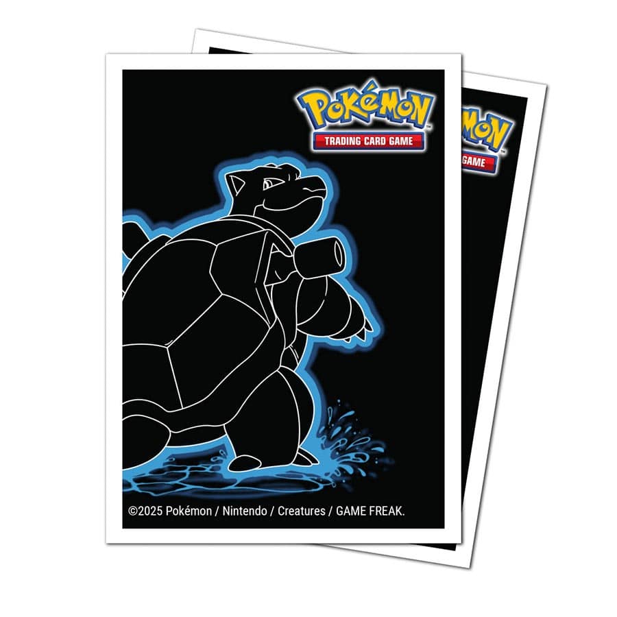 ULTRA PRO: POKEMON: NEON KANTO 105CT APEX DECK PROTECTOR SLEEVES: BLASTOISE