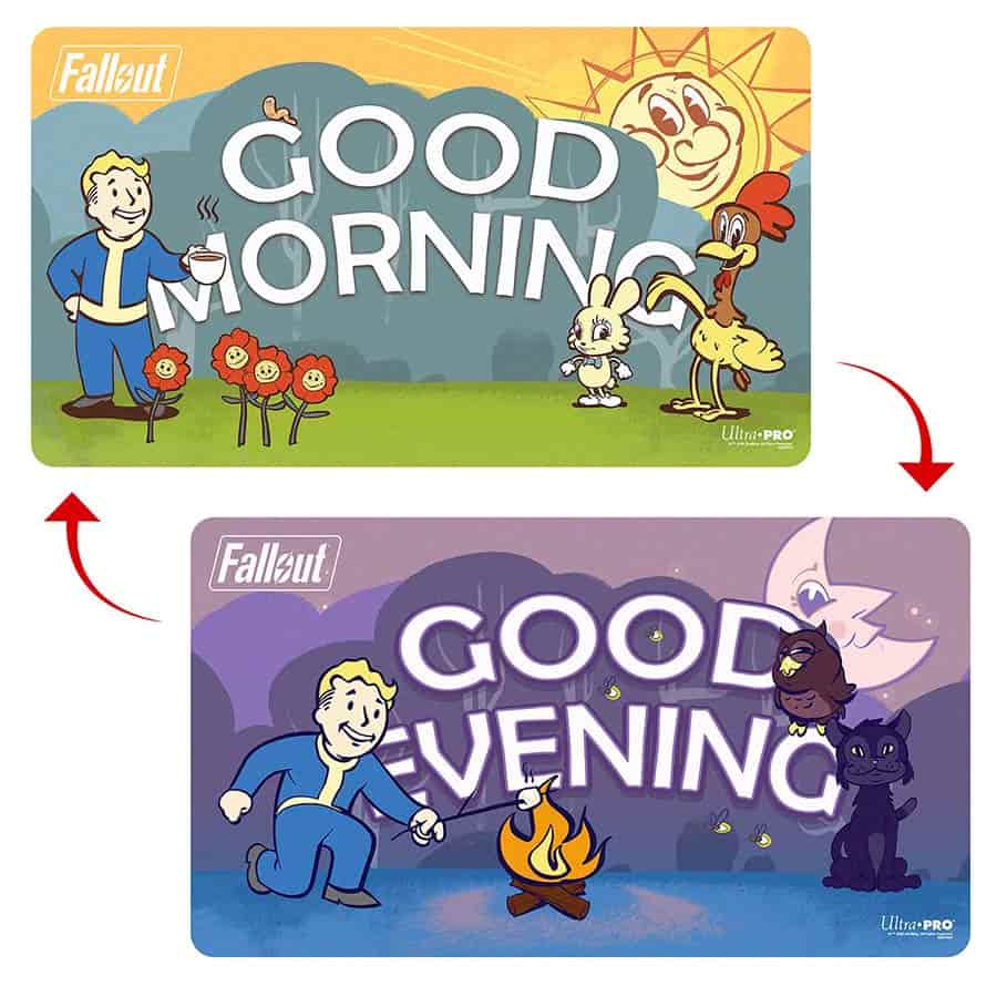 ULTRA PRO: FALLOUT VAULT BOY: GOOD MORNING AND GOOD EVENING DOUBLE-SIDED PLAYMAT