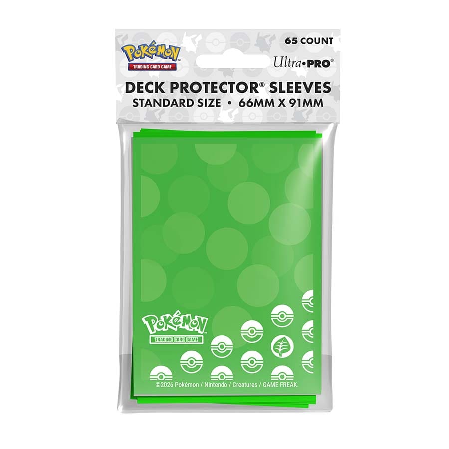ULTRA PRO: POKEMON: DECK PROTECTOR SLEEVES: ENERGY: GRASS TYPE (65CT)