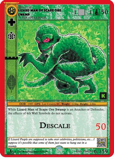 Lizard Man Of Scape Ore Swamp [Cryptid Nation: Kickstarter Edition]