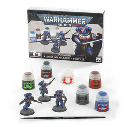 warhammer 40,000 space marines assault intercessors paints set