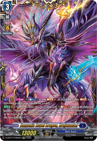 Demonic Jewel Dragon, Drajeweled (FFR) (D-BT07/FFR05EN) [Raging Flames Against Emerald Storm]