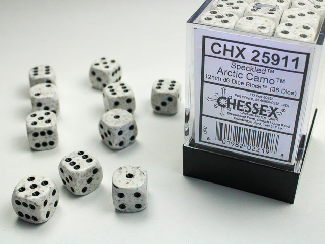 Chessex - Speckled® 12mm d6 Arctic Camo™ Dice Block™ (36 dice)
