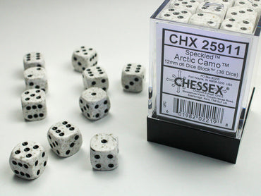 Chessex - Speckled® 12mm d6 Arctic Camo™ Dice Block™ (36 dice)