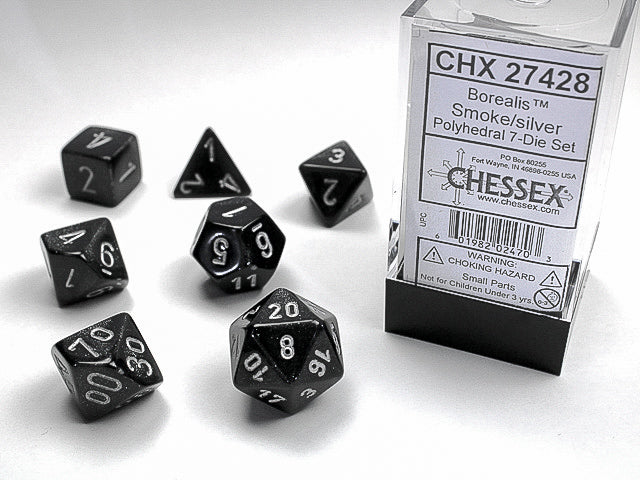 Borealis® Polyhedral Smoke/silver 7-Die Set