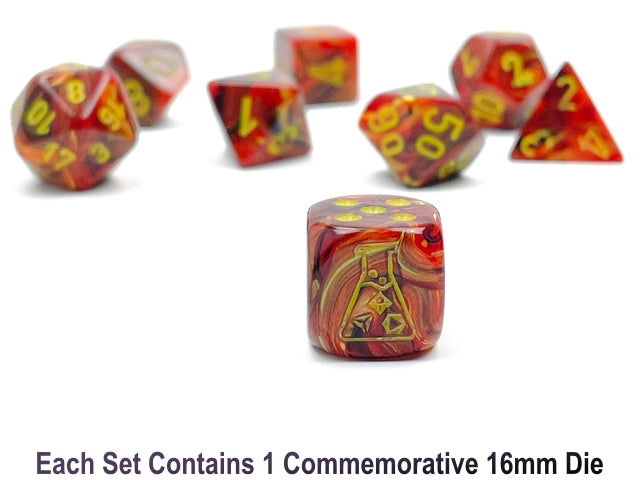 Chessex - Vortex® Polyhedral Underworld/yellow 7-Die Set
