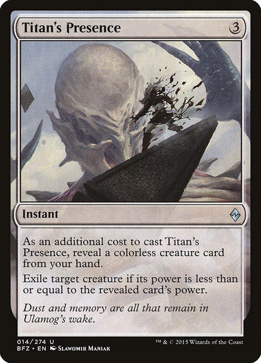 Titan's Presence [Battle for Zendikar]