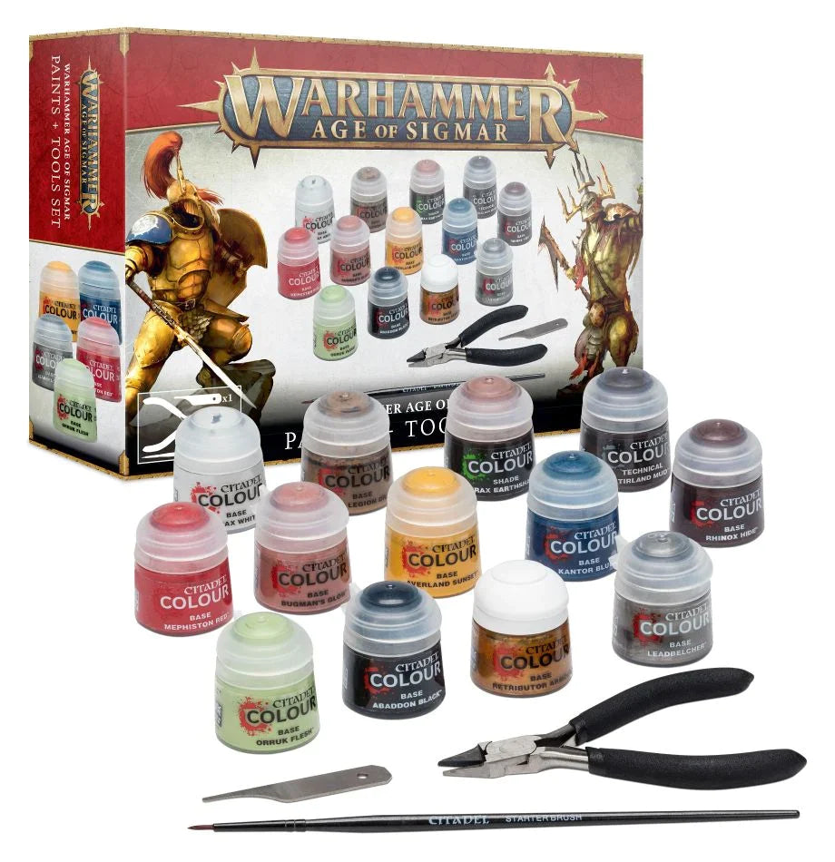 Wahammer Age of Sigmar - Paints + Tools Set